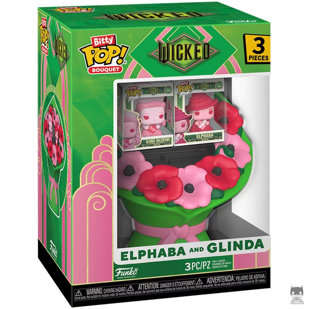 Figurine Funko POP Elphaba & Glinda Bouquet (Saint-Valentin) avec boîte