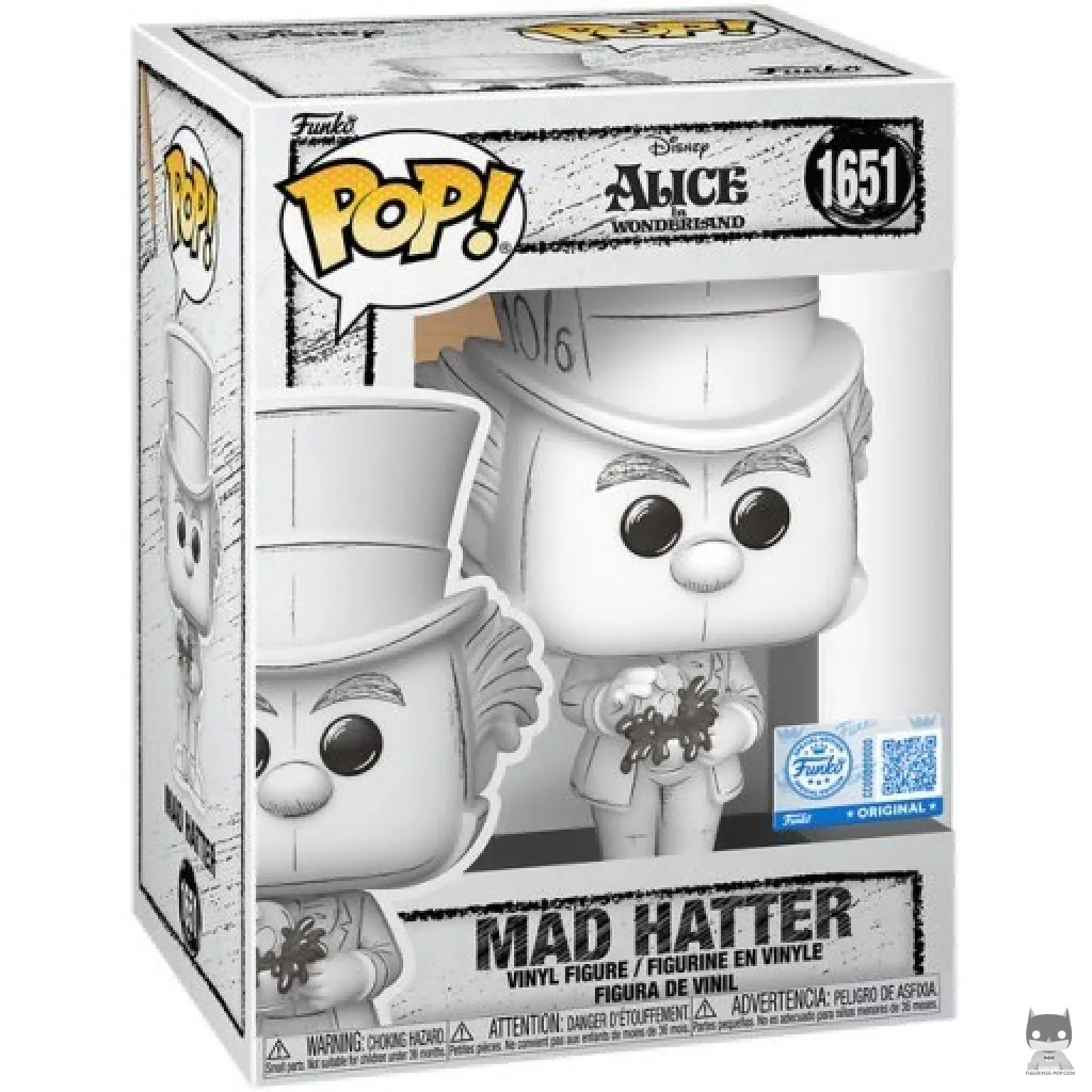 Figurine Funko POP Chapelier Fou (Sketched) avec boîte