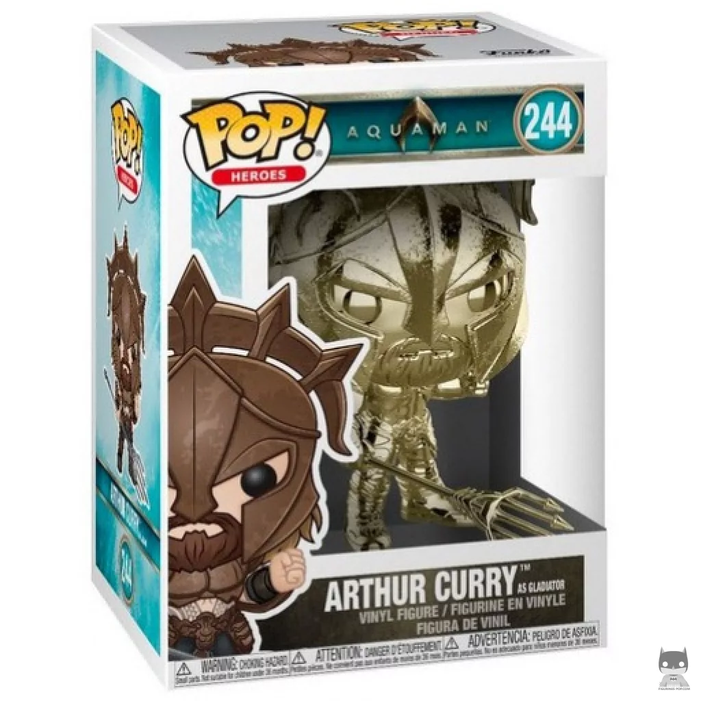 Figurine Funko POP Arthur Curry Gladiator (Doré) avec boîte
