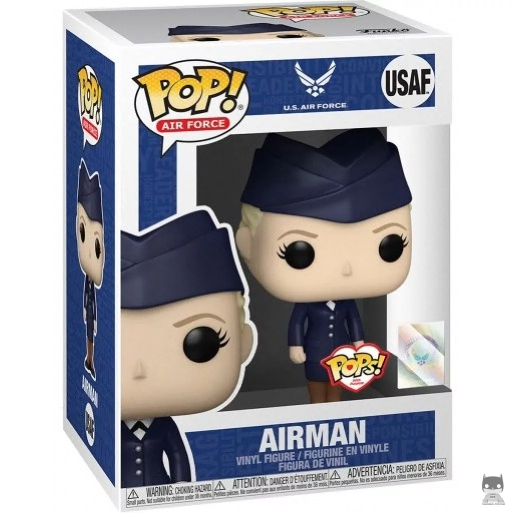 Figurine Funko POP Avaiateur Air Force Femme (Caucasien) avec boîte