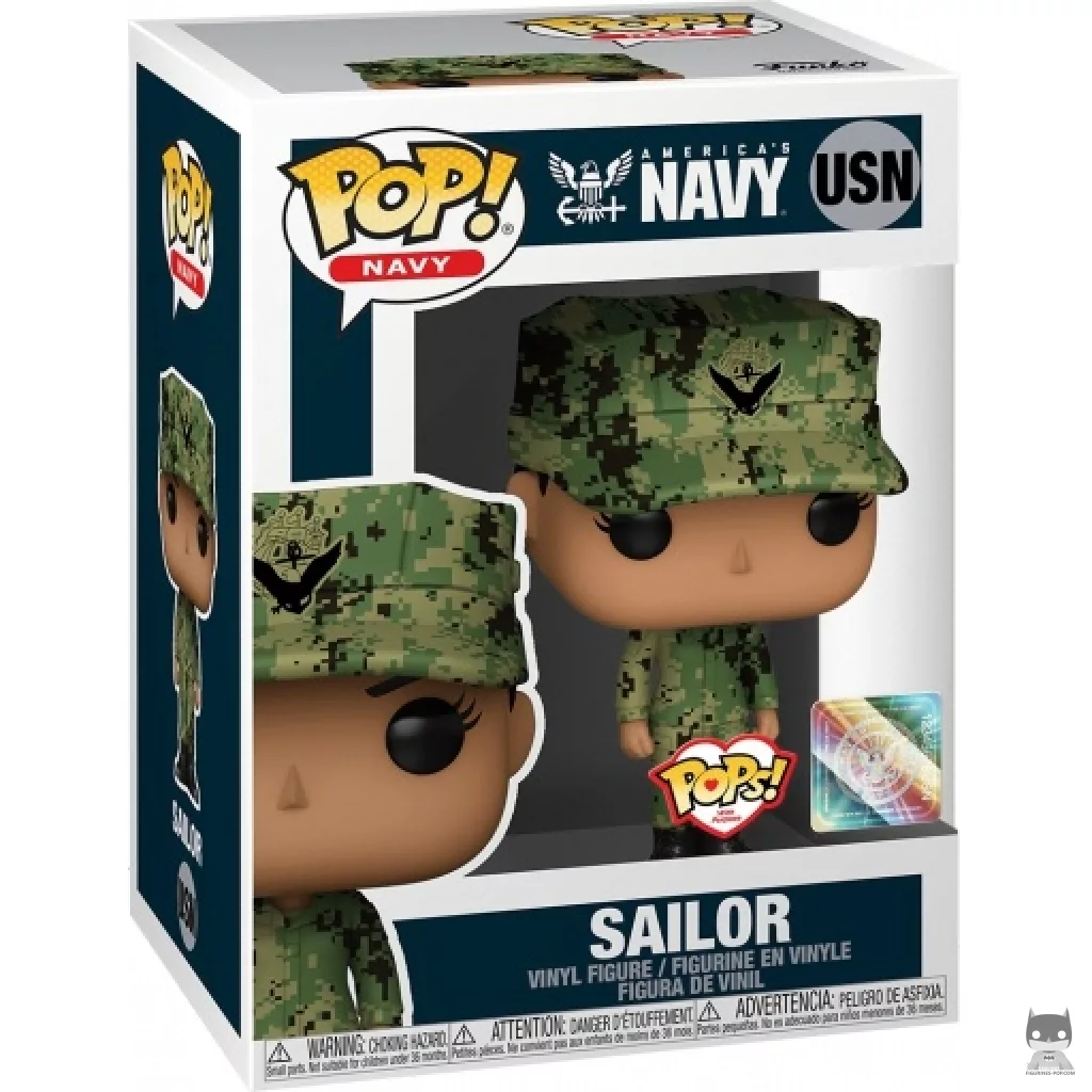 Figurine Funko POP Marin de la Navy Américaine Femme (Hispanique) avec boîte