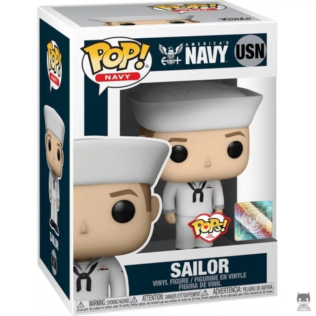 Figurine Funko POP Marin de la Navy Américaine Homme en Tenue de Cérémonie (Causasien) avec boîte