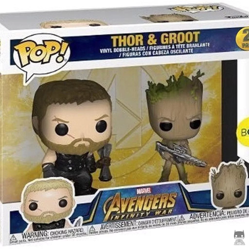 Figurine Funko POP Thor & Groot avec boîte