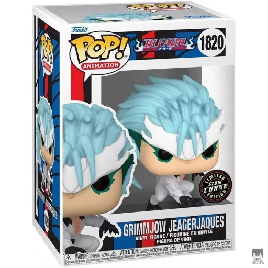 Figurine Funko POP Grimmjow Jaggerjack (Chase & Glow in the Dark) avec boîte