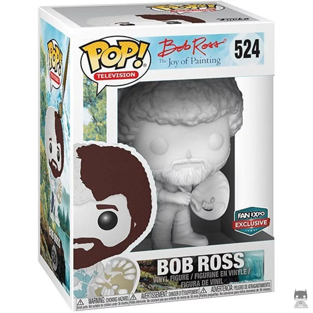 Figurine Funko POP Bob Ross (Blanc) avec boîte