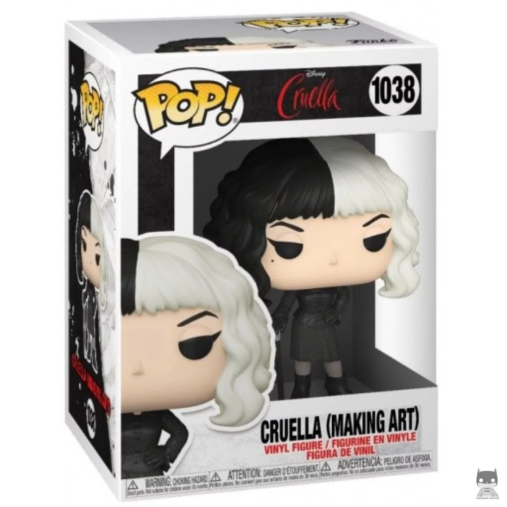 Figurine Funko POP Cruella pratiquant l'Art avec boîte