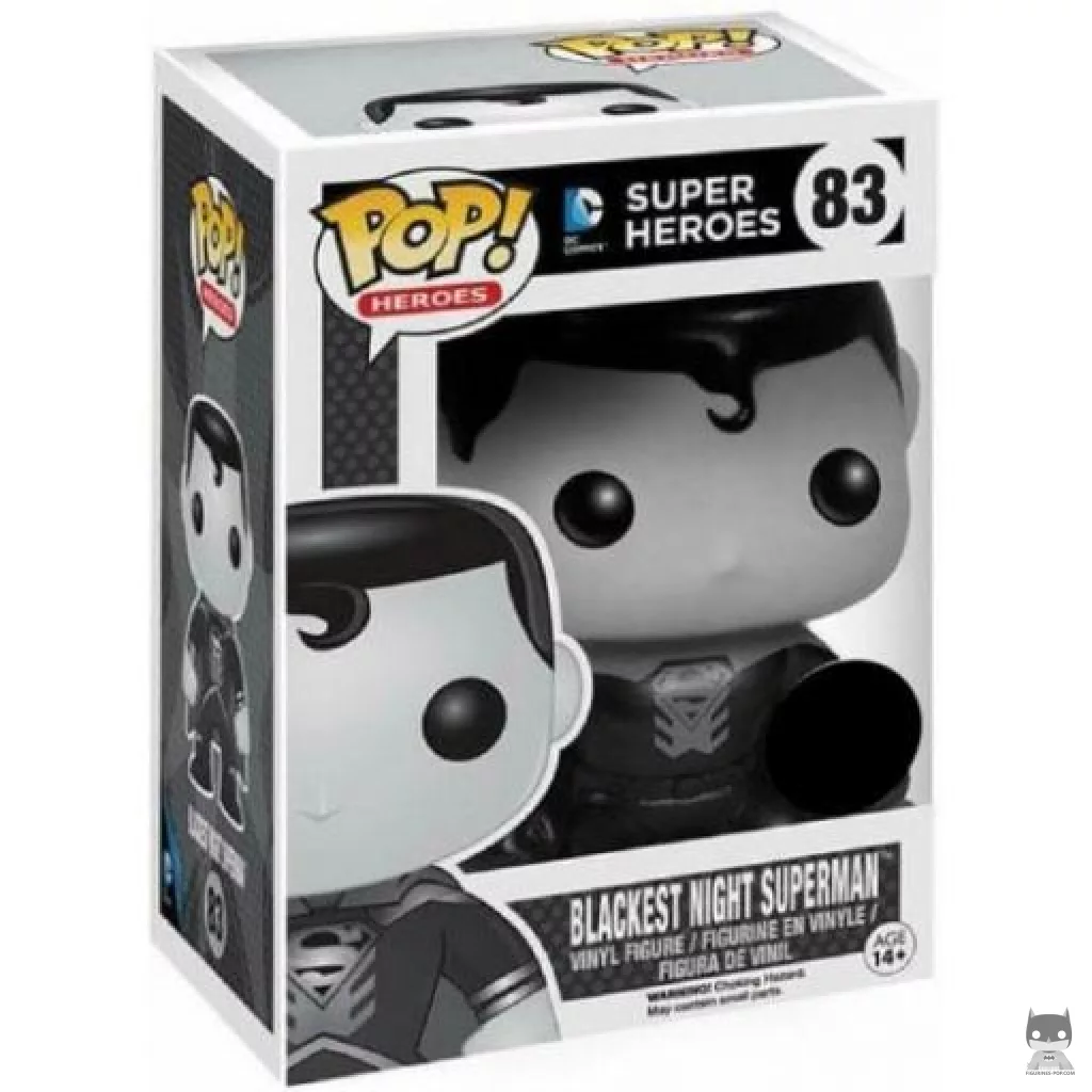 Figurine Funko POP Blackest Night Superman (Noir & Blanc) avec boîte