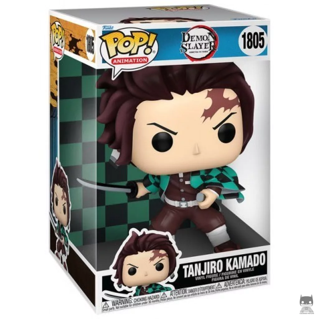 Figurine Funko POP Tanjiro Kamado (SuperSized) avec boîte