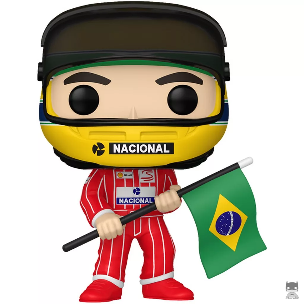 Figurine Funko POP Ayrton Senna avec le drapeau brésilien (Formula 1)