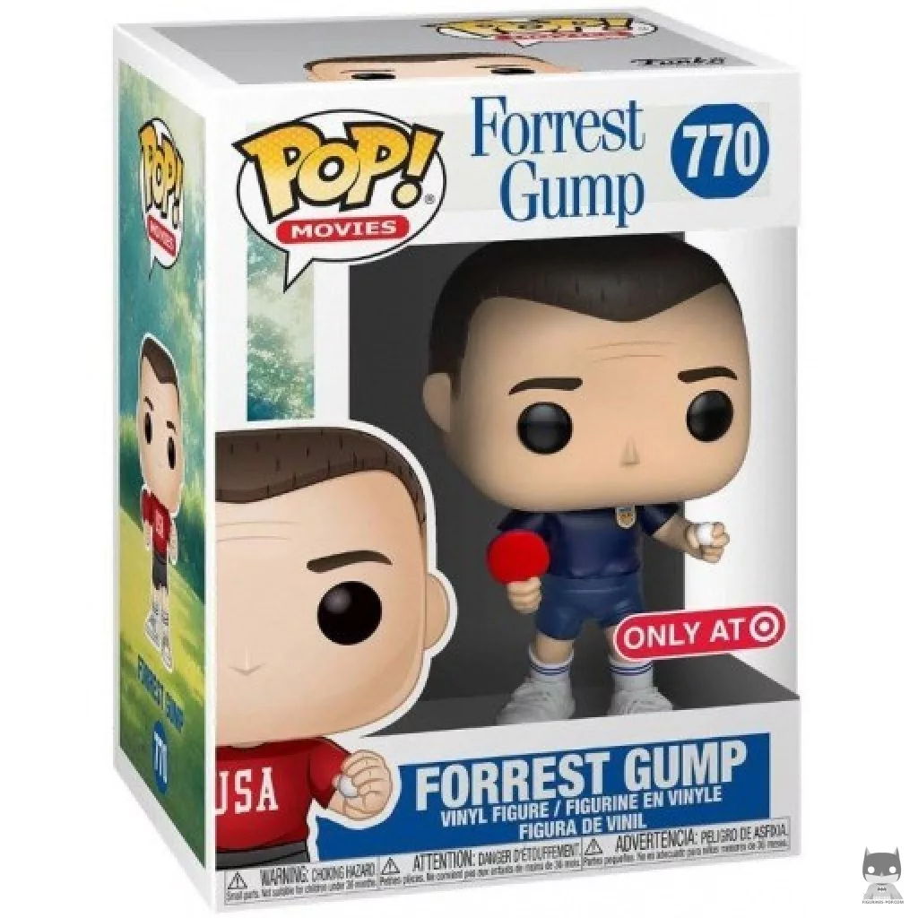 Figurine Funko POP Forrest Gump Ping Pong (Bleu) avec boîte