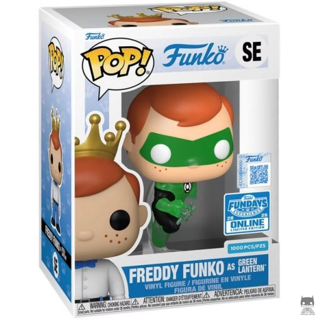 Figurine Funko POP Freddy Funko en Green Lantern (Translucent) avec boîte
