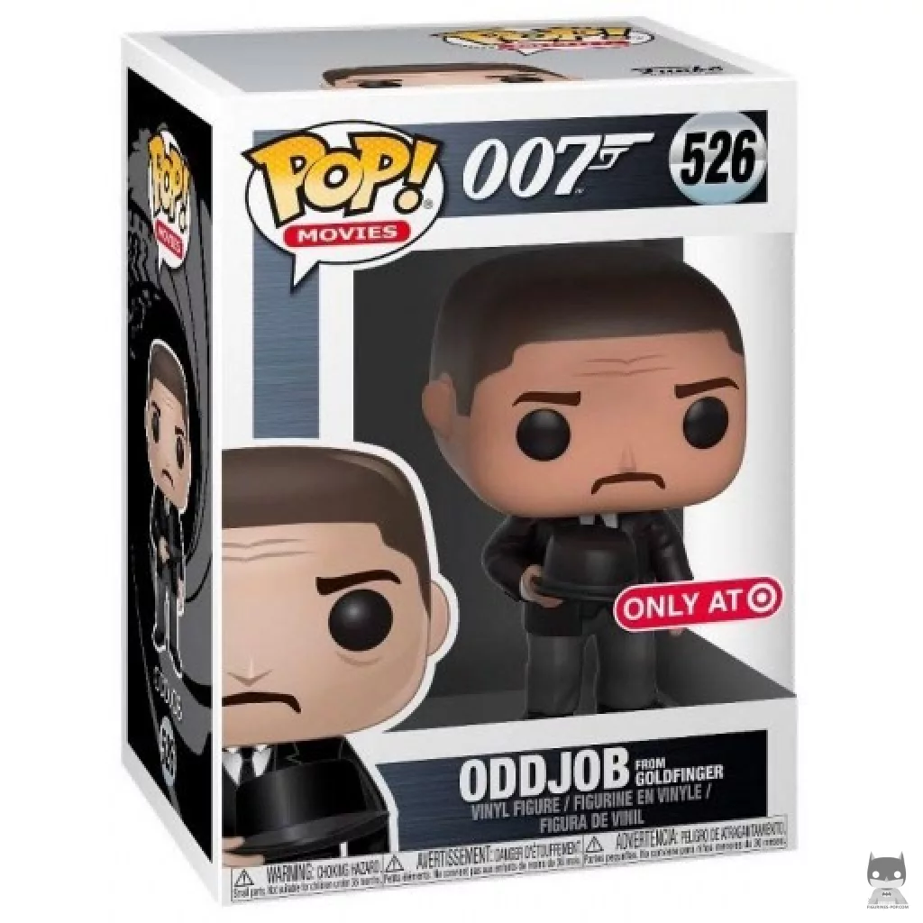 Figurine Funko POP Oddjob jetant son Chapeau (Goldfinger) avec boîte