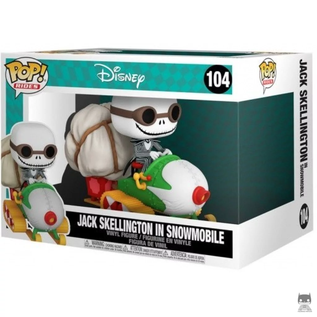 Figurine Funko POP Jack Skellington sur Moto-neige avec boîte