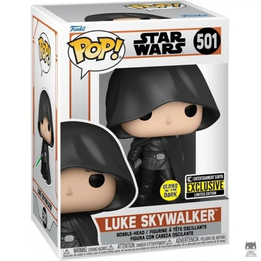 Figurine Funko POP Luke Skywalker (Glow in the Dark) avec boîte