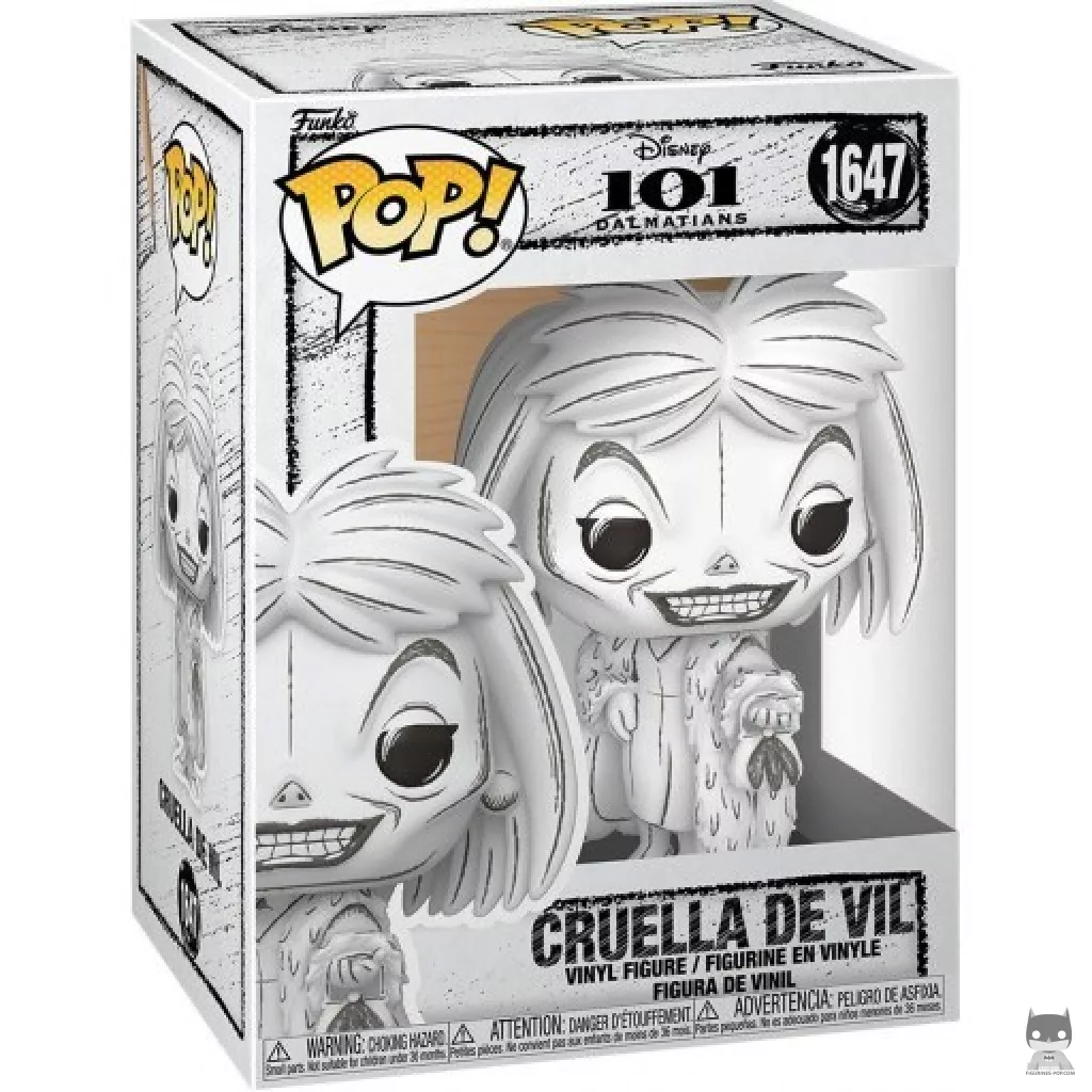 Figurine Funko POP Cruella d'Enfer (Esquisse) avec boîte