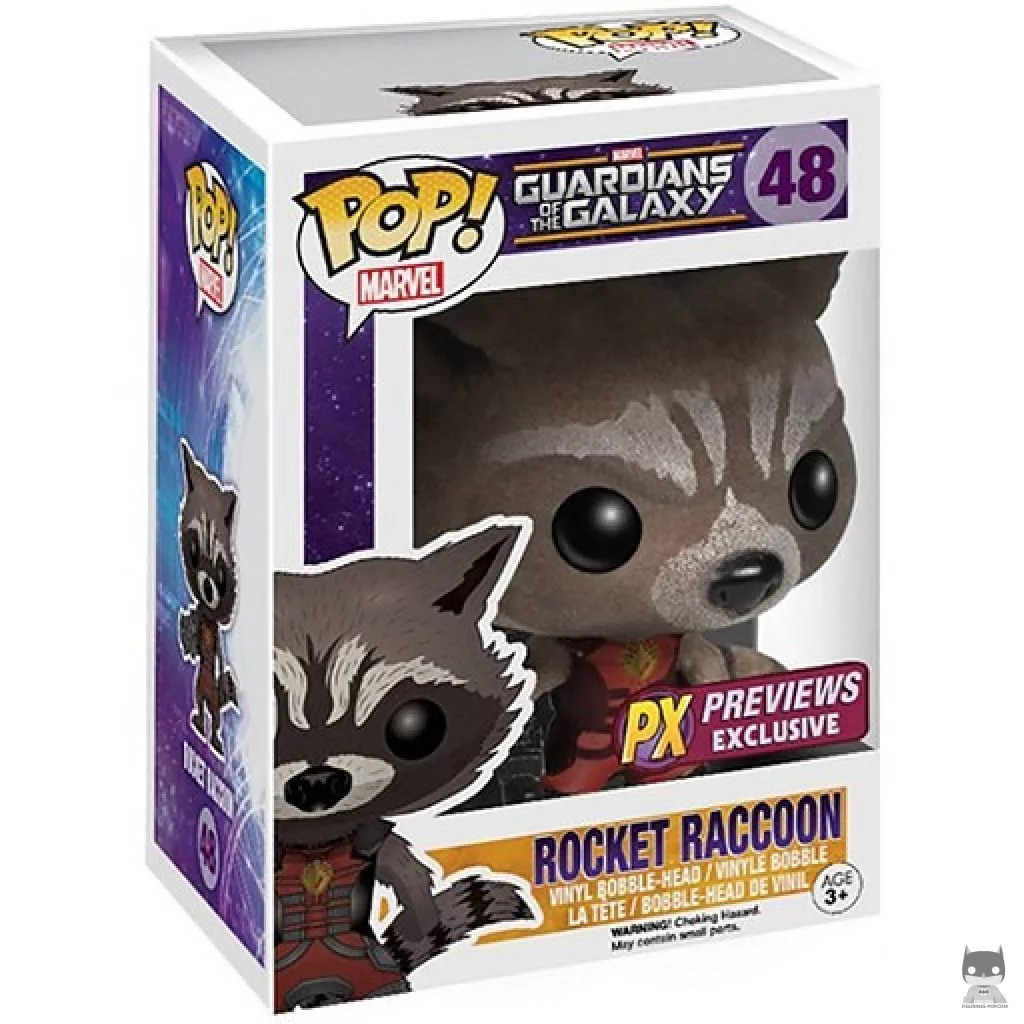 Figurine Funko POP Rocket Raccoon (Tenue Ravager) (Flocked) avec boîte