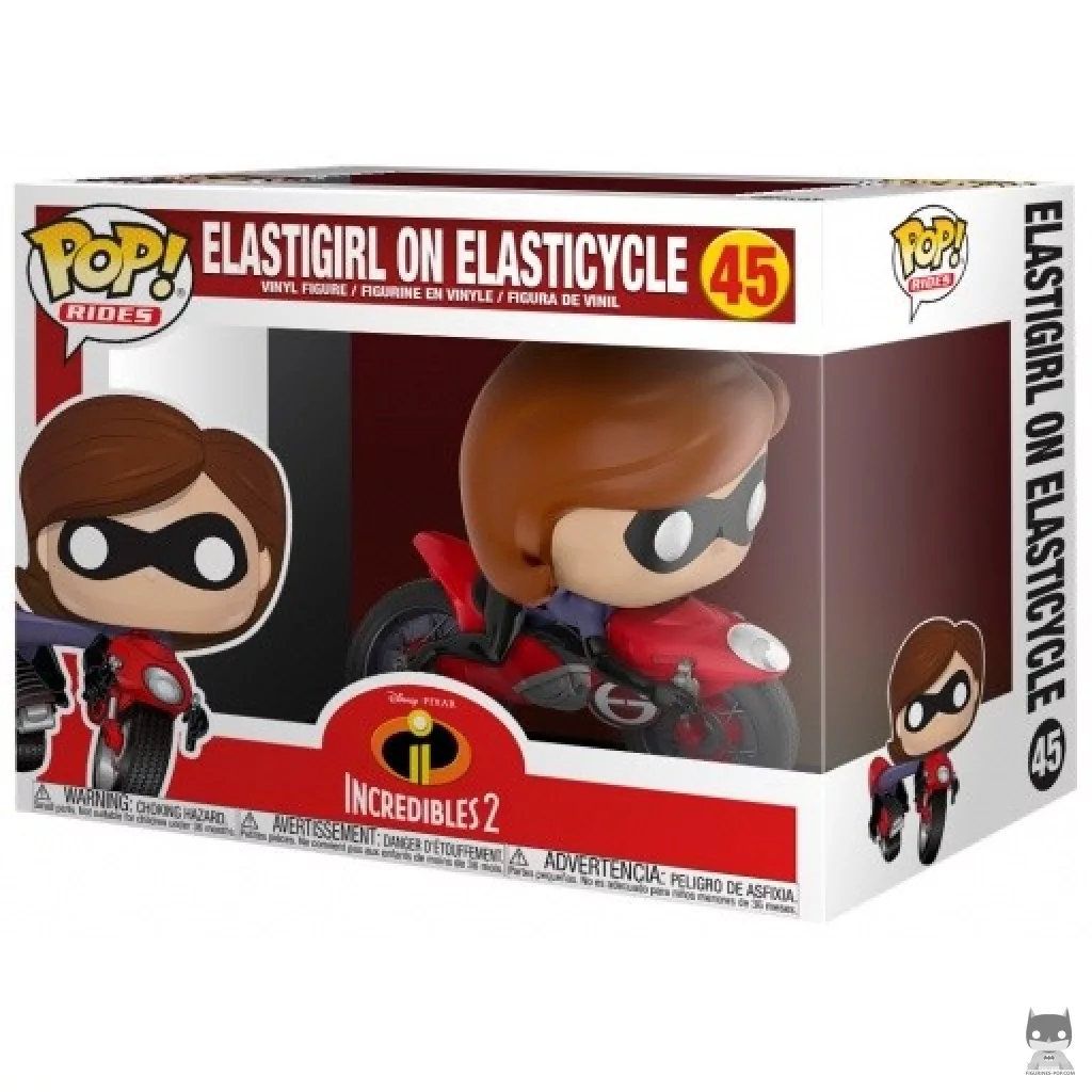 Figurine Funko POP Elastigirl sur Elasticycle avec boîte