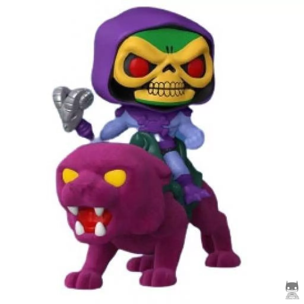 Figurine Funko POP Skeletor sur Panthère (Flocked) (Les Maîtres de l'univers)