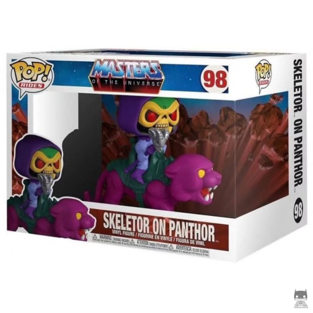 Figurine Funko POP Skeletor sur Panthère avec boîte