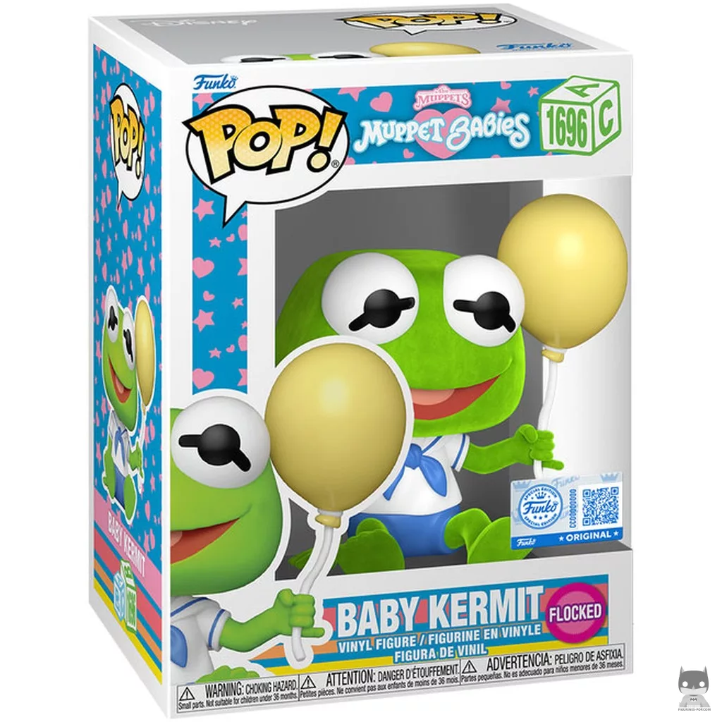 Figurine Funko POP Bébé Kermit (Flocked) avec boîte