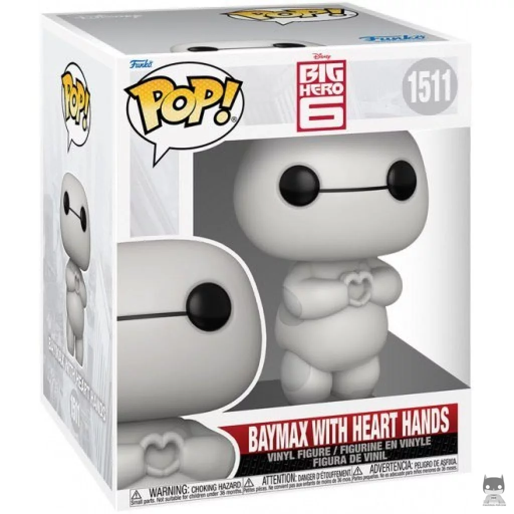 Figurine Funko POP Baymax avec Les Mains en Forme de Cœur (SuperSized) avec boîte