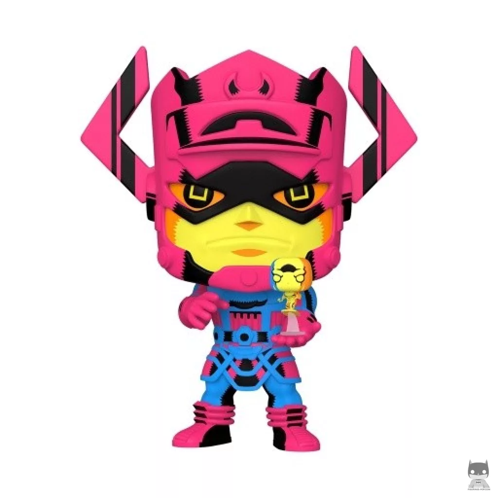 Figurine Funko POP Galactus avec Surfer d'Argent (Blacklight) (Supersized) (Les Quatre Fantastiques)