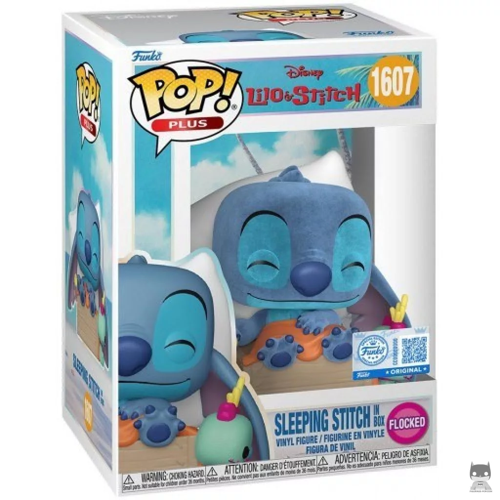 Figurine Funko POP Stitch Dort dans une Boîte (Flocked) avec boîte
