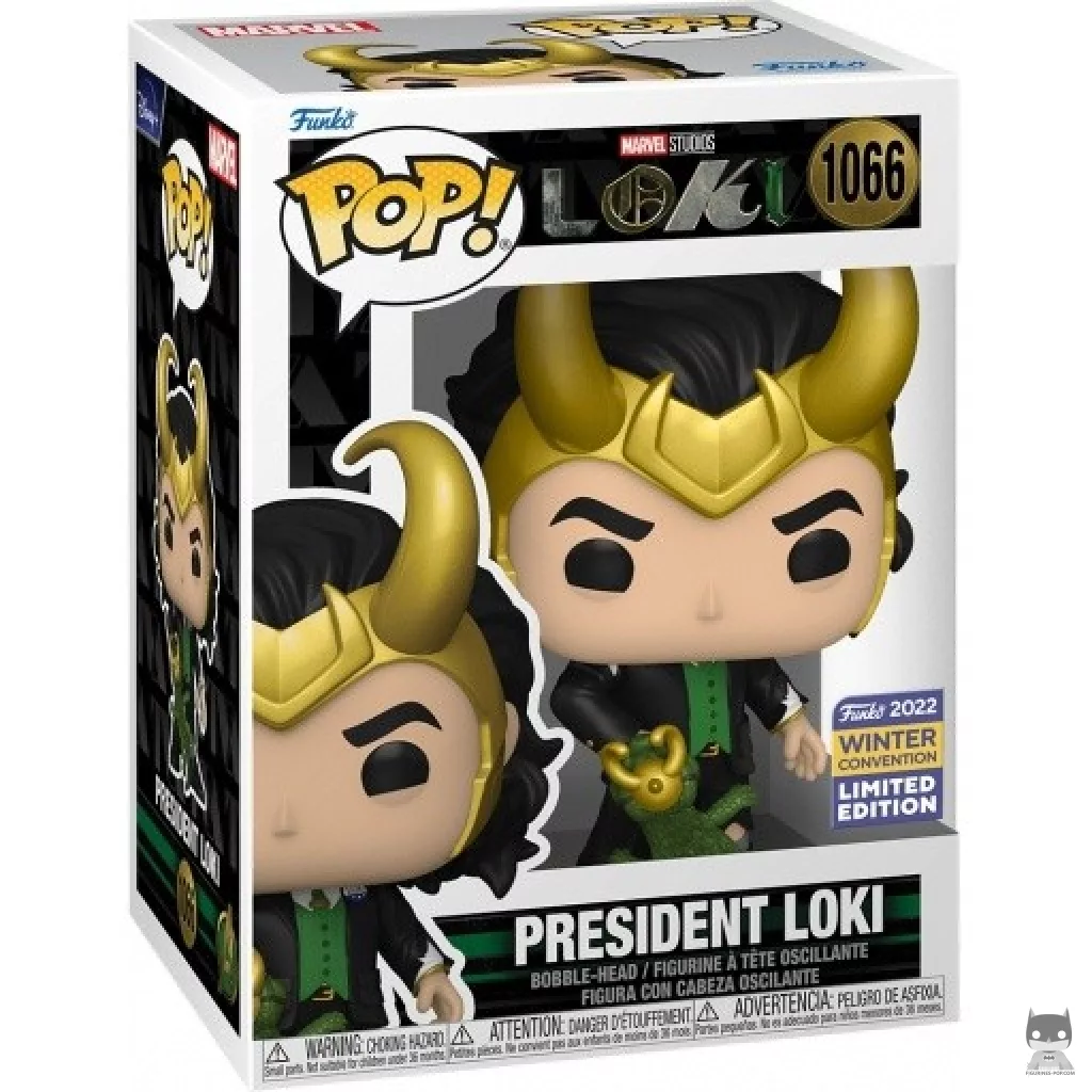 Figurine Funko POP Loki Président mordu avec boîte