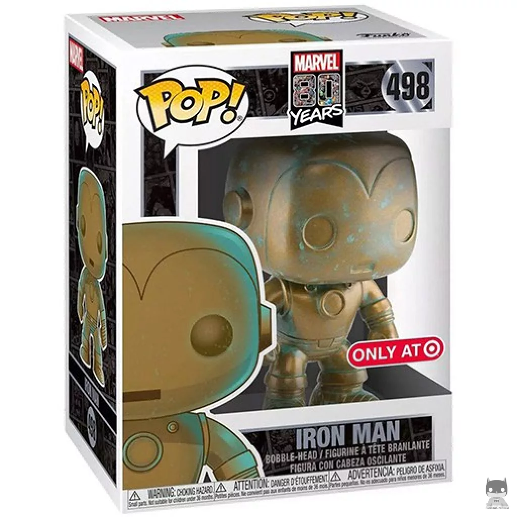 Figurine Funko POP Iron Man (Patine) avec boîte