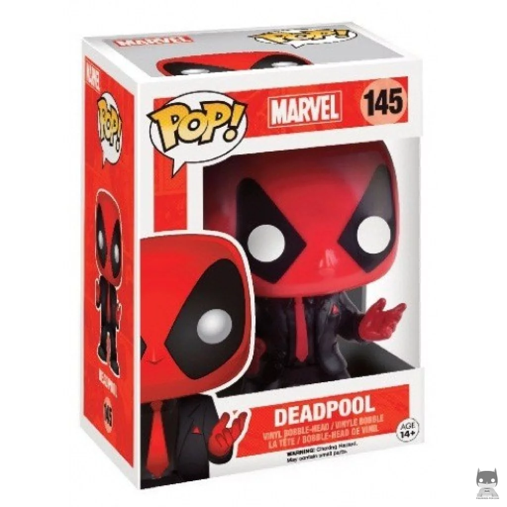 Figurine Funko POP Deadpool en Costume Cravate avec boîte