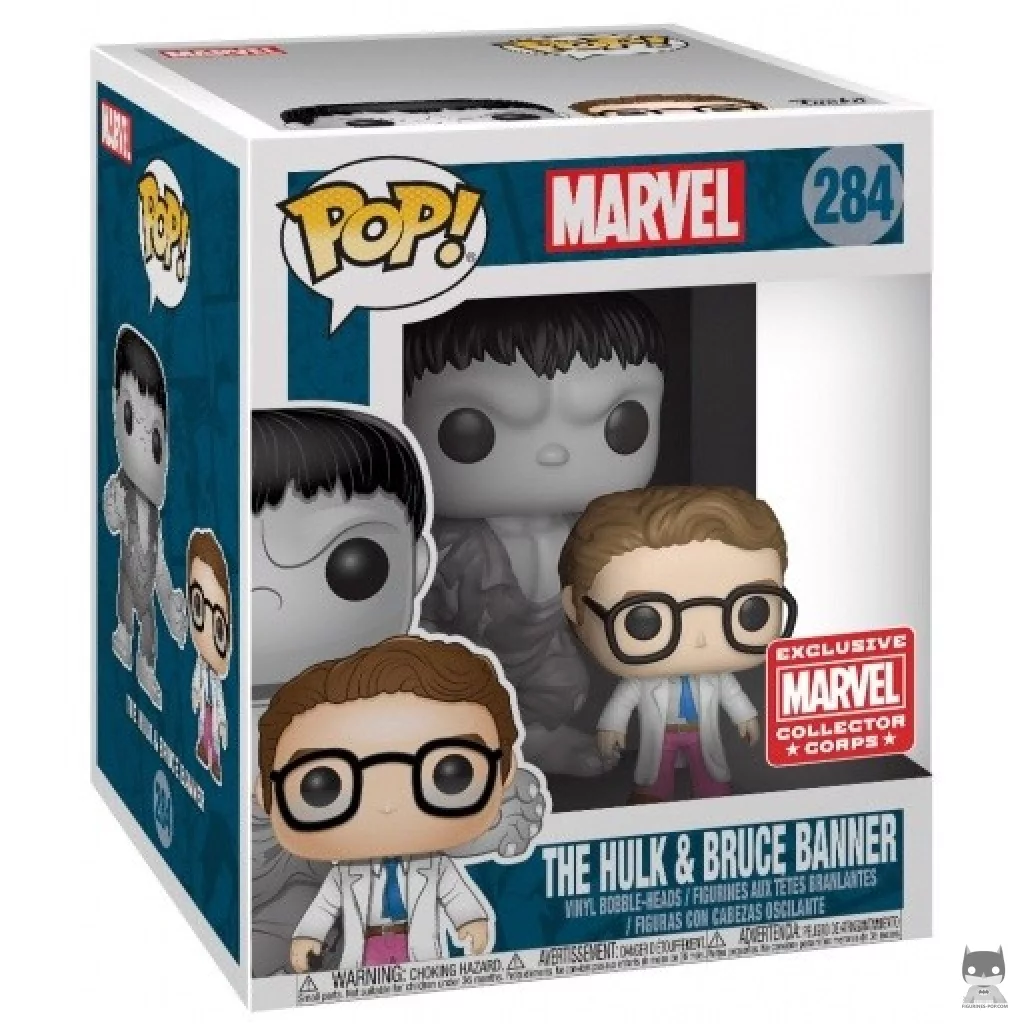 Figurine Funko POP Hulk Gris & Bruce Banner avec boîte