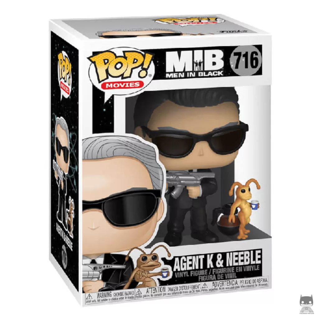Figurine Funko POP Agent K et Neeble avec boîte