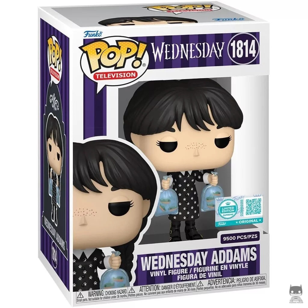 Figurine Funko POP Mercredi Addams (avec Piranha) avec boîte