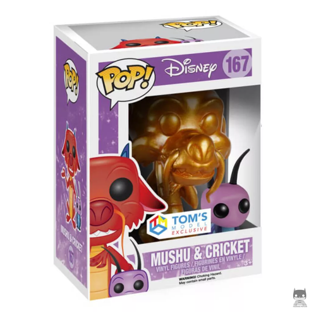 Figurine Funko POP Mushu avec Cricket (Metallic) avec boîte