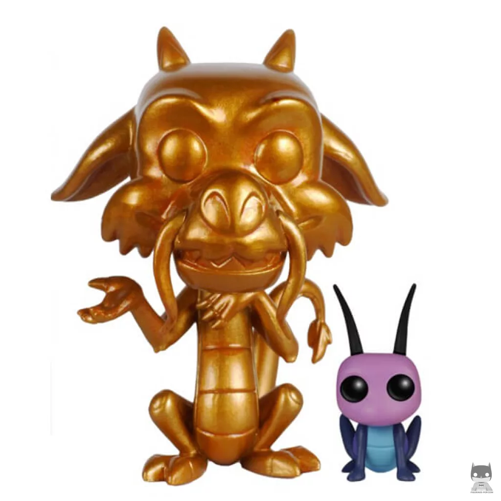Figurine Funko POP Mushu avec Cricket (Metallic) (Mulan)