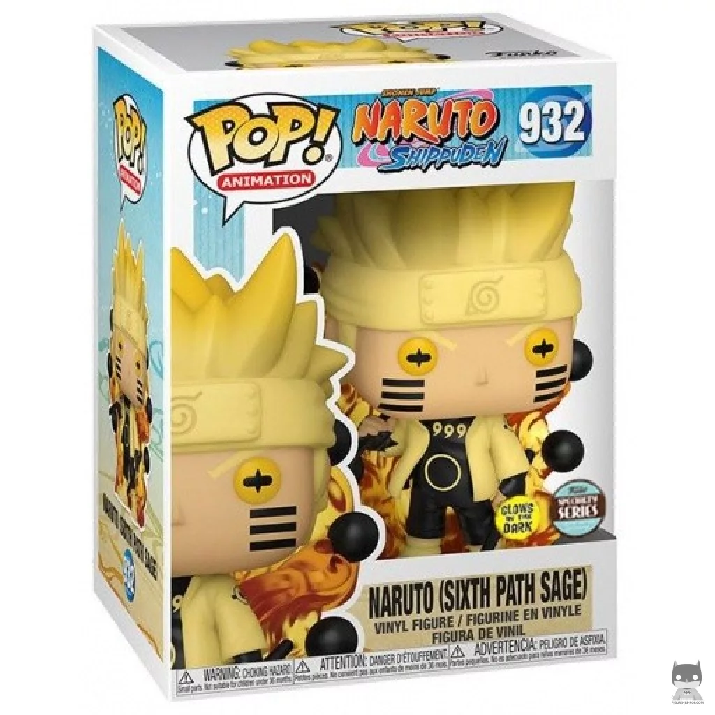 Figurine Funko POP Naruto Uzumaki Chakra de Kyûbi (Glows in the Dark) avec boîte