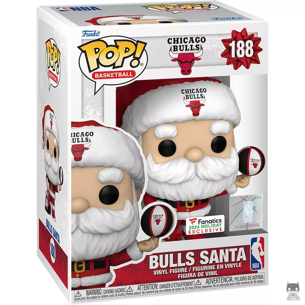 Figurine Funko POP Père Noël Chicago Bulls avec boîte