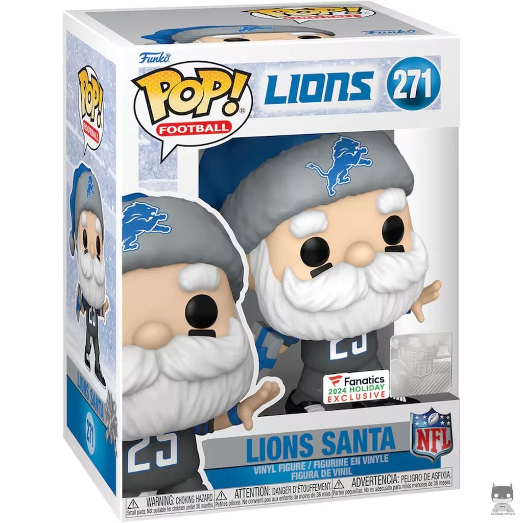 Figurine Funko POP Père Noël Detroit Lions avec boîte