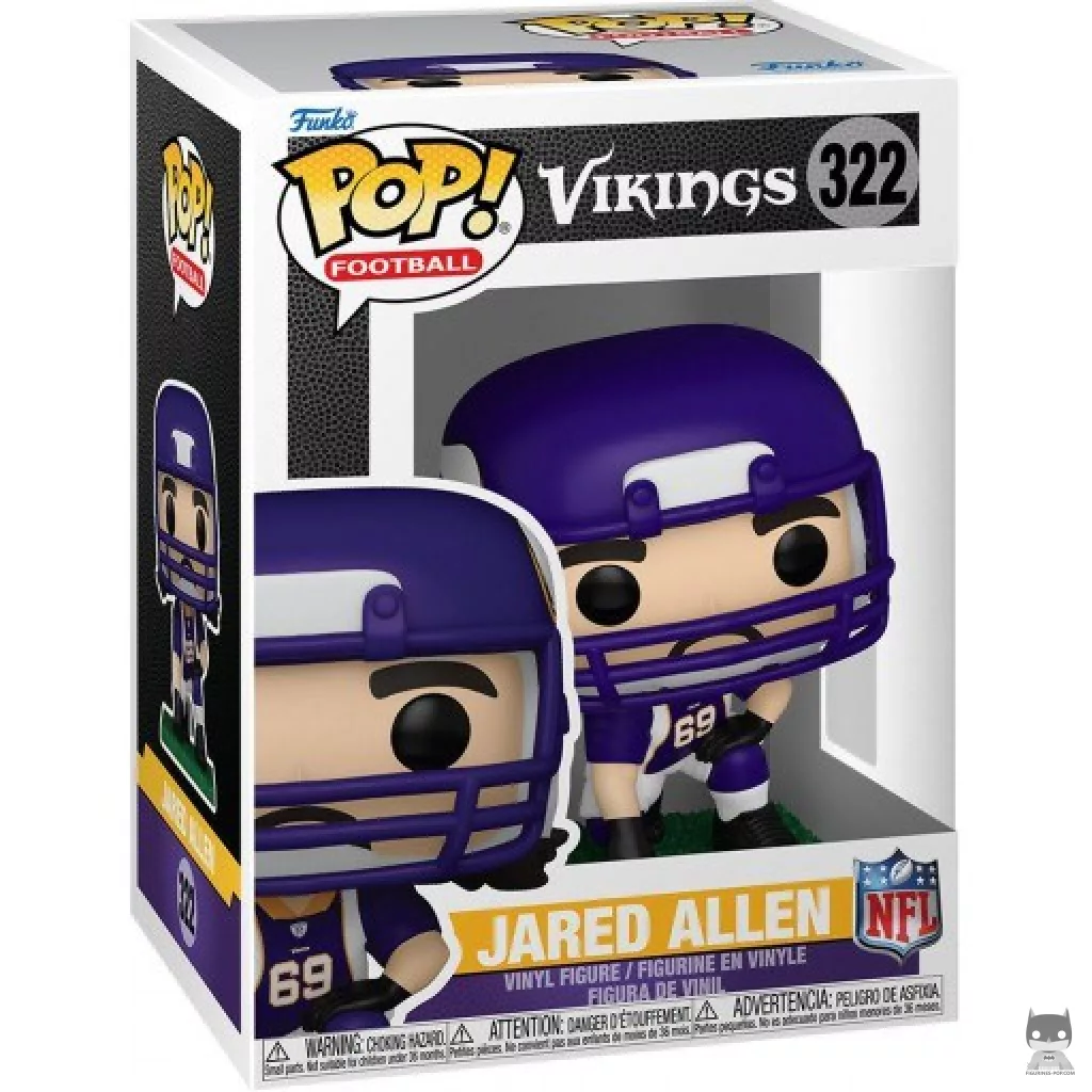 Figurine Funko POP Jared Allen (Vikings) avec boîte