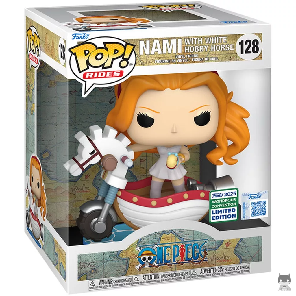 Figurine Funko POP Nami avec son cheval à bascule blanc avec boîte