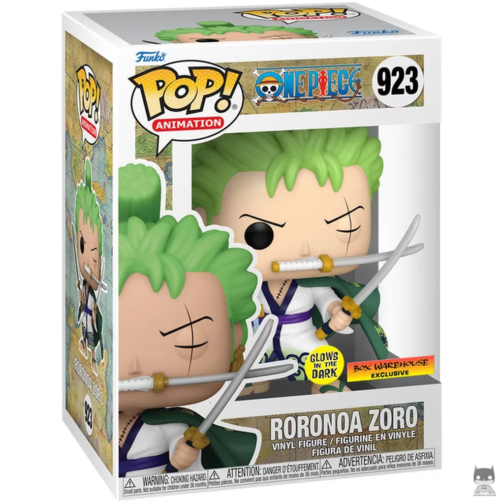 Figurine Funko POP Roronoa Zoro (Pays des Wa) (Glow in the Dark) avec boîte