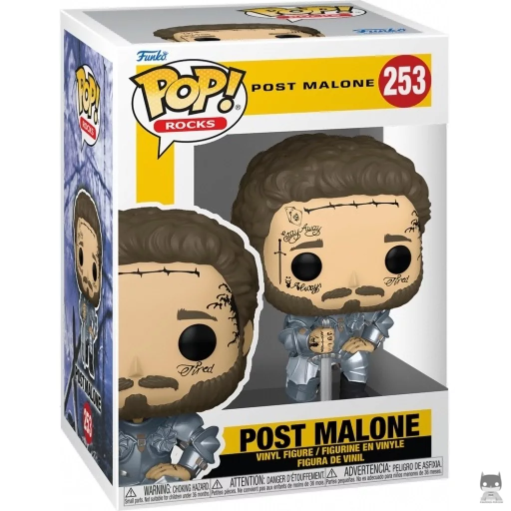 Figurine Funko POP Post Malone en Armure de Chevalier avec boîte