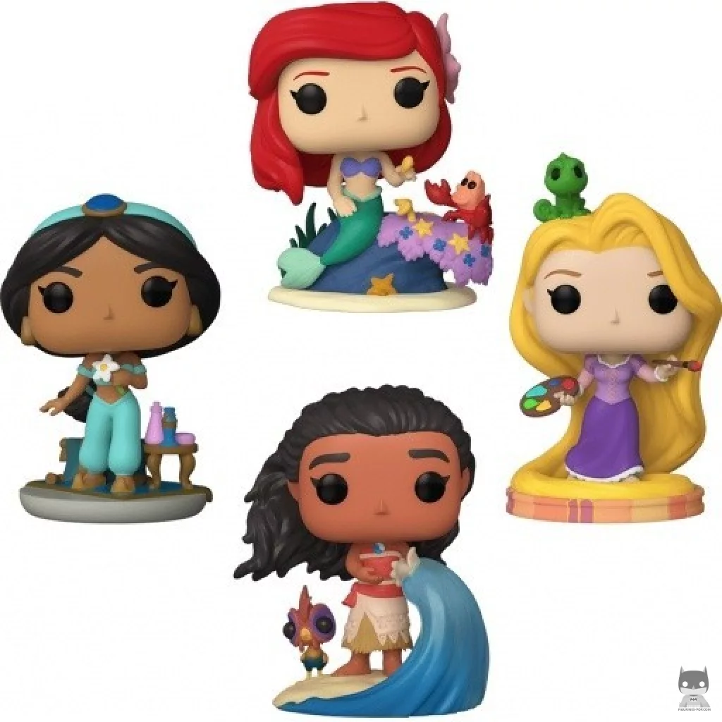 Figurine Funko POP Ariel, Jasmine, Raiponce & Viana (Glow in the Dark) (Princesses Disney)