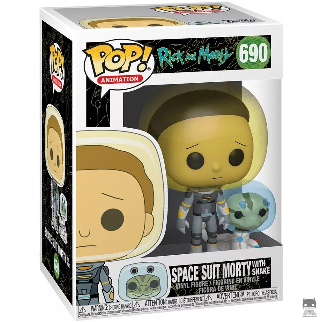 Figurine Funko POP Morty Cosmonaute avec Serpent avec boîte