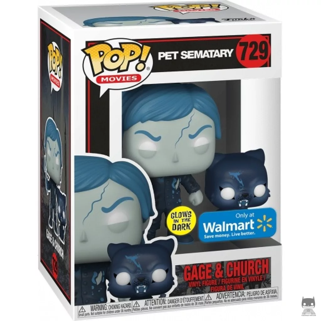 Figurine Funko POP Gage & Church (Glow in the Dark) avec boîte