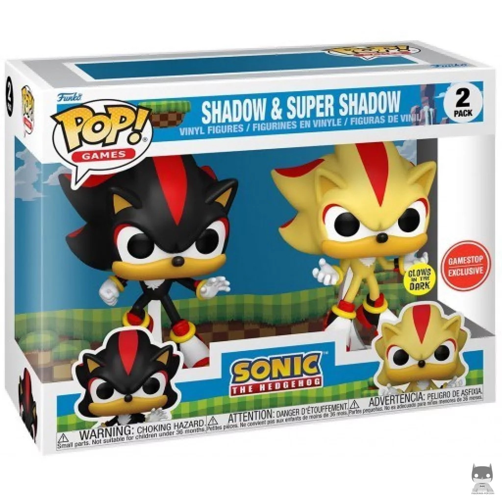 Figurine Funko POP Shadow & Super Shadow (Glow in the Dark) avec boîte