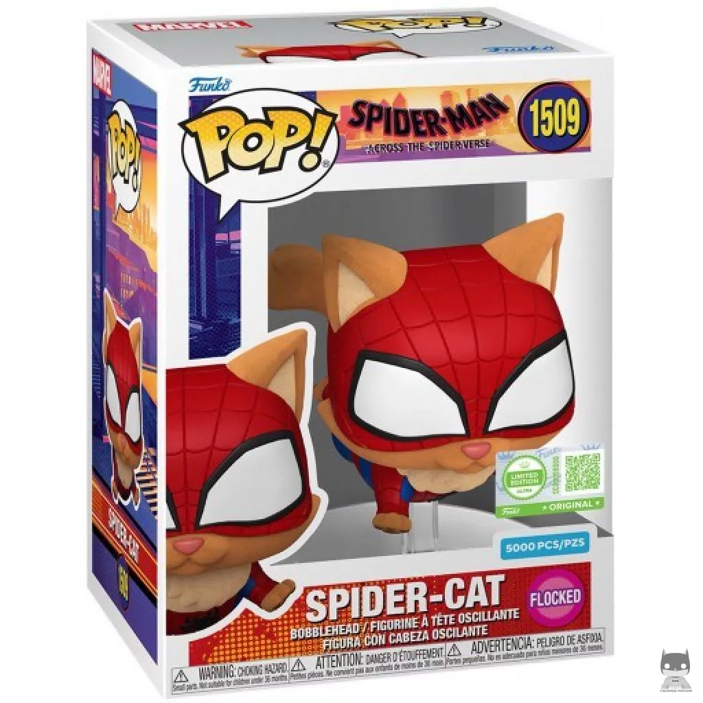 Figurine Funko POP Spider-Chat (Flocked) avec boîte