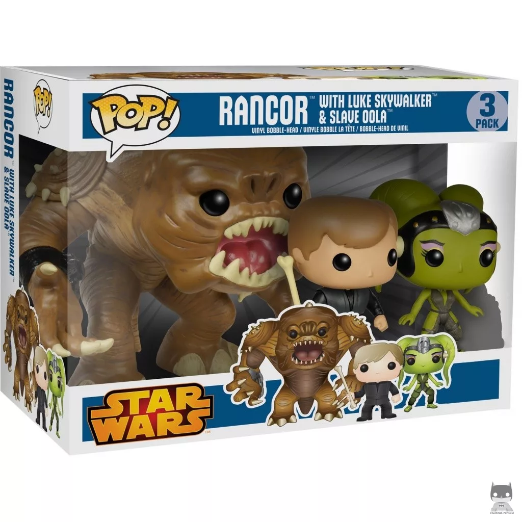 Figurine Funko POP Rancor avec Luke Skywalker & Oola Esclave (Supersized) avec boîte