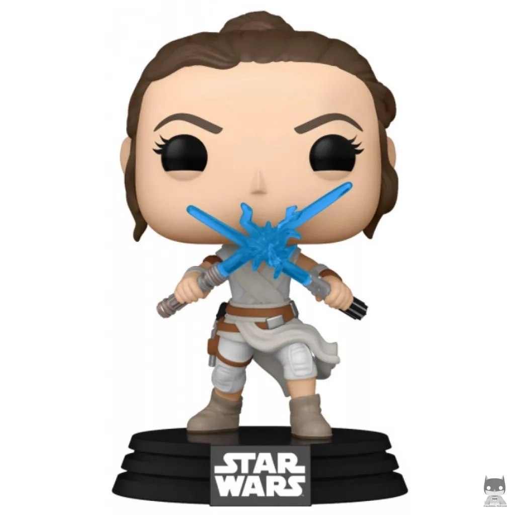 Figurine Funko POP Rey avec Deux Sabres Laser (Star Wars Episode IX, L'Ascension de Skywalker)