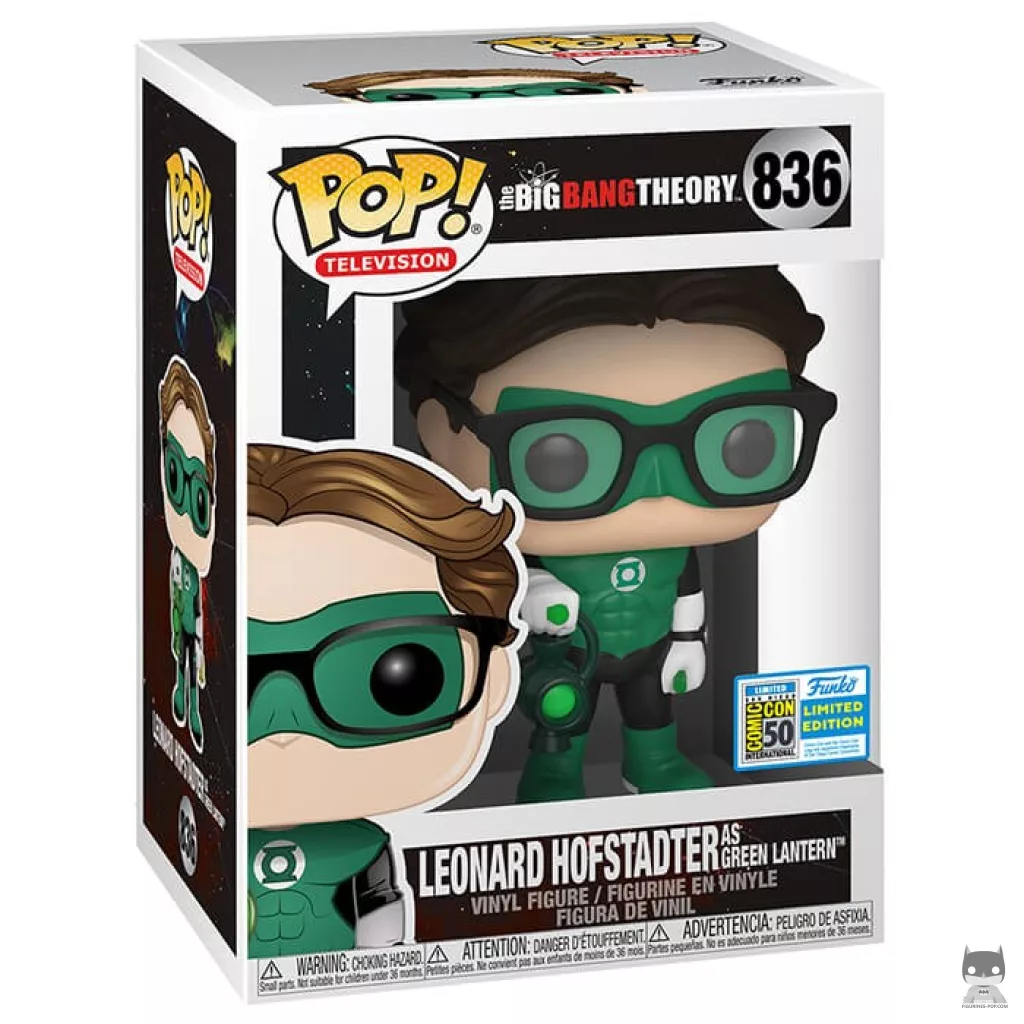 Figurine Funko POP Leonard Hofstadter en Green Lantern avec boîte